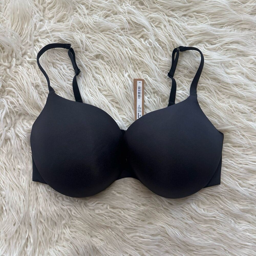 Skims Ultimate Pushup Plunge Bra Onyx Size 38DDD